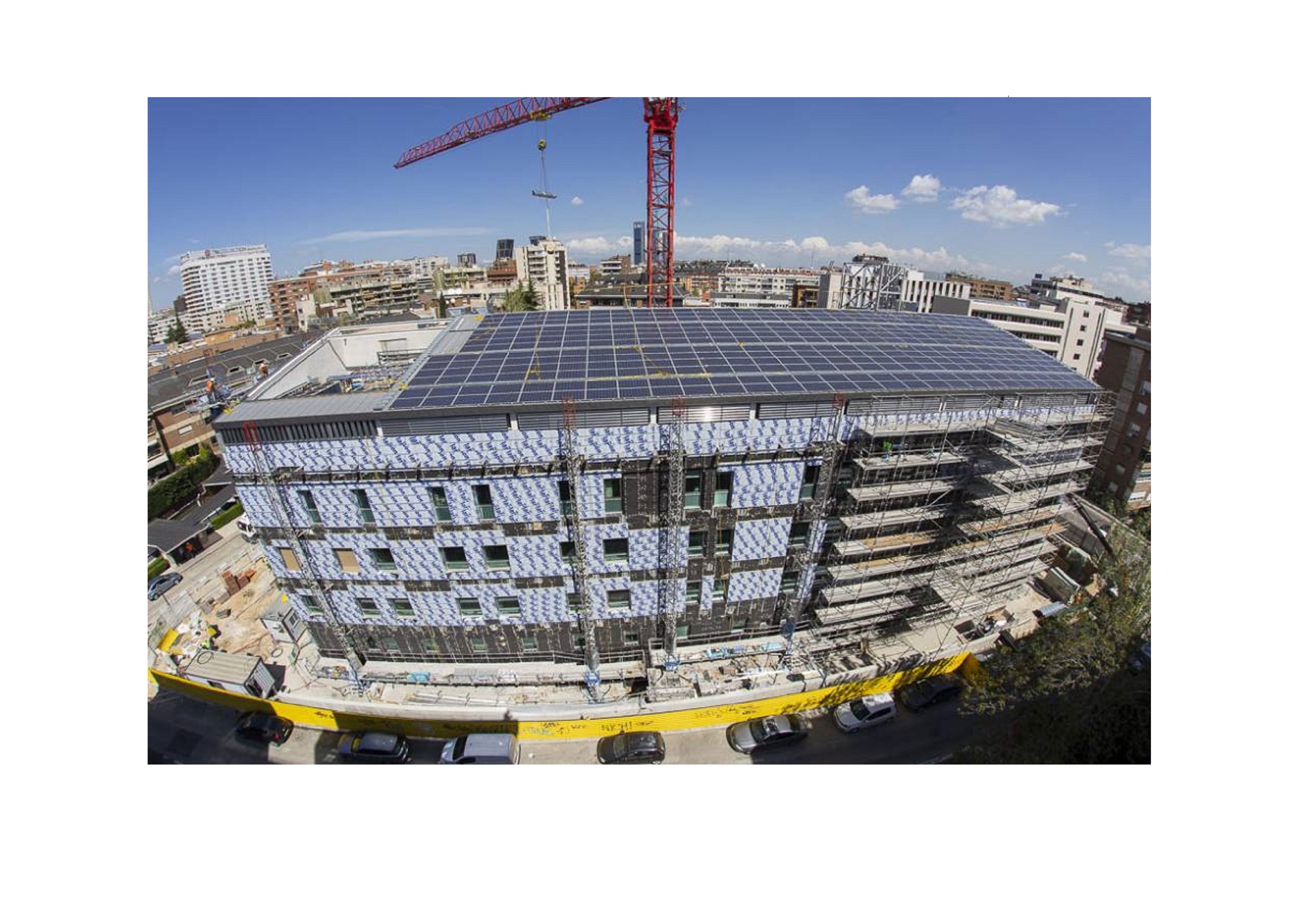 Vista del Hospital Fraterniad-Muprespa Habana en construcción