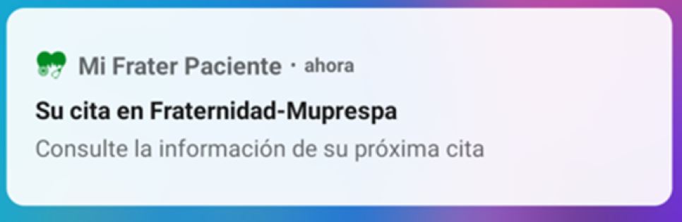 Imagen 1 App Mi Frater Paciente