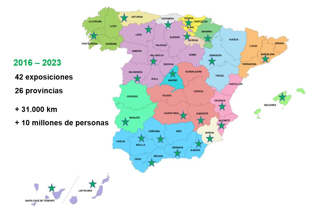 Mapa de Exposiciones de Fraternidad-Muprespa de carteles de PRL del S. XX