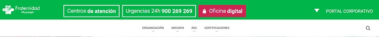 bloque de cabecera web Fraternidad-Muprespa