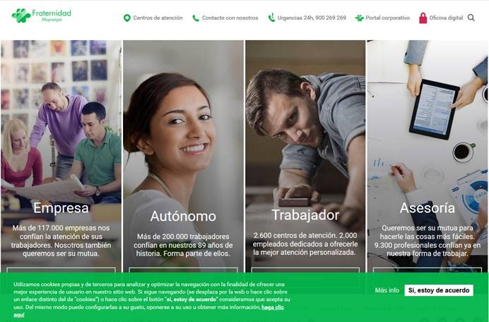 cookies web Fraternidad-Muprespa