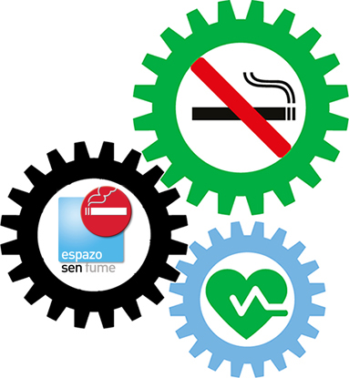 Cartel prohibido fumar vertical Galicia