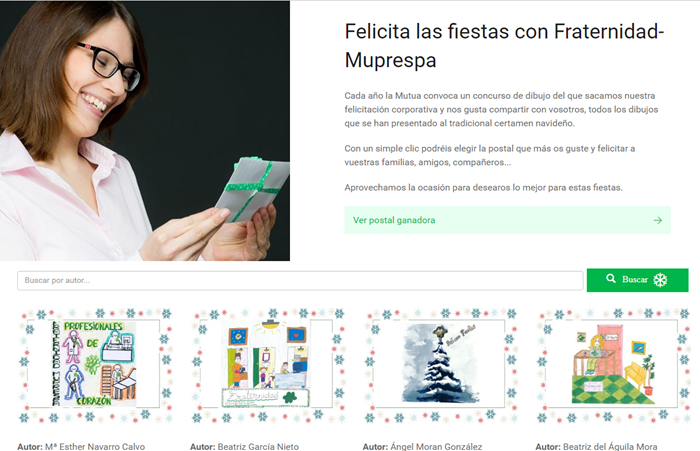 Formulario de felicitación navideña de Fraternidad-Muprespa