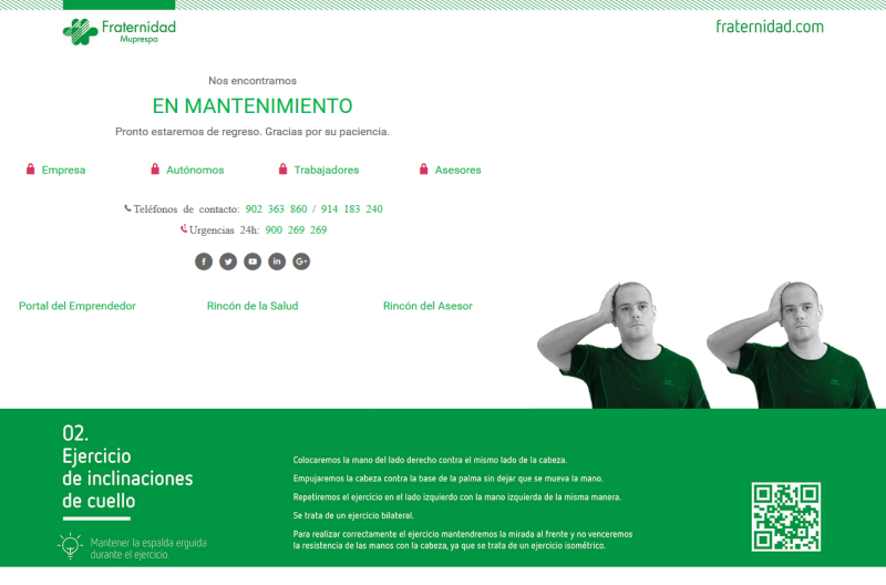 Página de mantenimiento FM