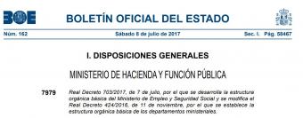 Real Decreto 703/2017 de 7 de julio