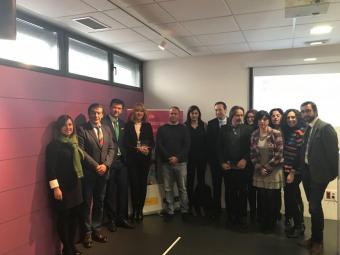 Foto de grupo de la entrega del distintivo Marca Asturiana de Excelencia en Igualdad a Fraternidad-Muprespa