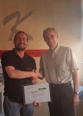 Construcciones Mecánicas Tintoré S.A., recibe el diploma Bonus por su baja siniestralidad laboral