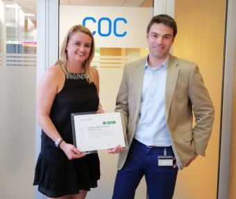 Entrega Bonus al Centro operativo ciclo comercial Fraternidad-Muprespa Barcelona