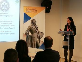 La ponencia de Olvido Arenas llevaba por título “Certificación LEED Hospital Fraternidad-Muprespa Habana”