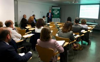 Rafael Domenech, durante la exxposicion