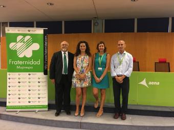 Representantes de Fraternidad-Muprespa y Aena 