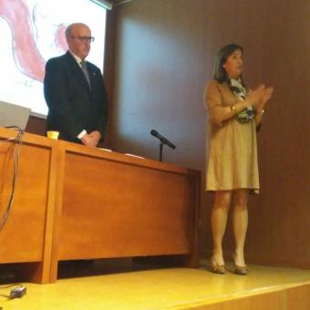 Sonia Medrano, directora territorial Sur de Fraternidad-Muprespa, durante su intervención en el acto