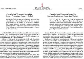 Diario Oficial Comunidad Valenciana