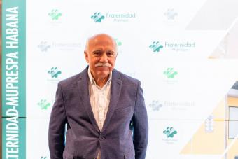 Carlos Aranda, a su llegada al Hospital Fraternidad-Muprespa Habana