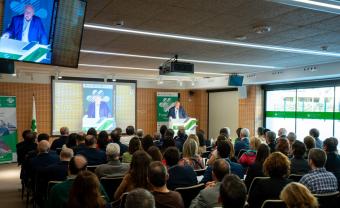Carlos Aranda, durante su intervención