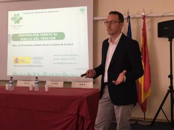 Juan José Carrión, técnico de prevención de Fraternidad-Muprespa, durante a súa intervención