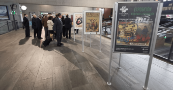 La exposición está organizada por Fraternidad-Muprespa en colaboración con Adif