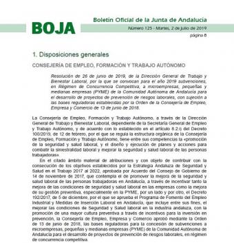 Boletín Junta Andalucía