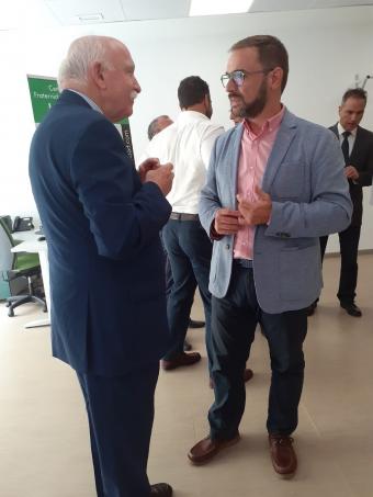 Carlos Aranda y Diego José Mateos, tras el acto oficial de inauguración