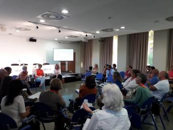 Imagen de la celebración de uno de los talleres en los que participaren representantes de la Mutua 