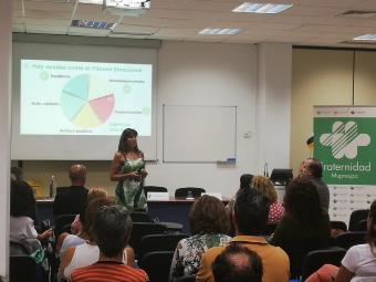 Natalia Fdez. Laviada, durante su ponencia en la primera de las dos jornadas organizadas por ICASEL