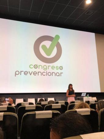 La Subdirectora de Fraternidad Muprespa, durante el acto de clausura del Congreso 