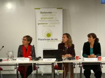 Natalia Fernández Laviada, Patricia Sanz Cameo y María Antonia Abanades comparten mesa en la jornada de Avances y retos del III Plan Estratégico del Tercer Sector de Acción social