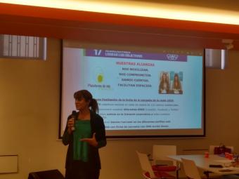 Natalia Fernández Laviada expone su ponencia en la jornada de Avances y retos del III Plan Estratégico del Tercer Sector de Acción social