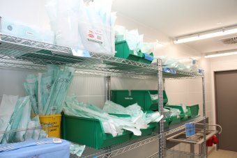 Almacenamento do material estéril