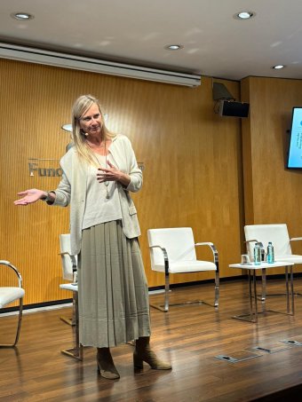 Eva Garcés, durante la conferencia inaugural