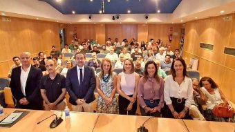 Rafael Delgado, Juan José Serrano, José Antonio Leiva, Dolores Zurita, Carmen Cano, Raquel López y Marina Montes