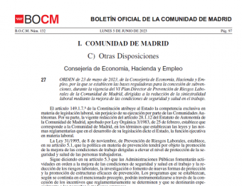 Boletín Comunidad de Madrid