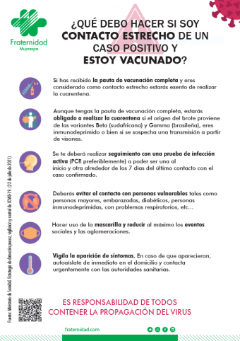 contacto estrecho vacunado cuarentena