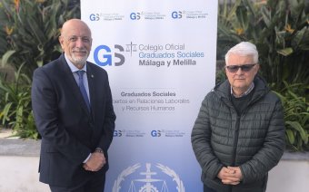 Eduardo Ruiz, presidente del Consejo Andaluz de Colegios de Graduados Sociales, y Francisco Padilla