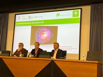 Javier Sánchez, en la mesa en la que participó