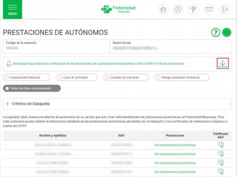 As asesorías que teñan na súa carteira dez ou máis autónomos poden descargar o documento de concesión de todos eles