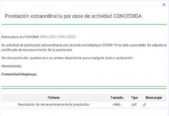 Imaxe da oficina dixital para a descarga do certificado de recoñecemento da prestación CATA.COVID-19