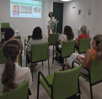 Marian Sbert durante la jornada, celebrada el 8 de julio