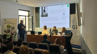 Momento de la participación del dr. José Ignacio Mora en la jornada