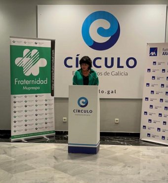 Natalia Fdez. Laviada durante su participación en la inauguración de la muestra
