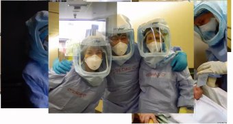 Sanitarios do Hospital Fraternidad-Muprespa Habana, protexidos con EPI