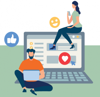 I draw people on social networks