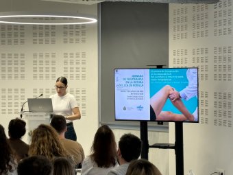 Sara Calderón durante su exposición Jornada SETLA 8 de octubre 2026
