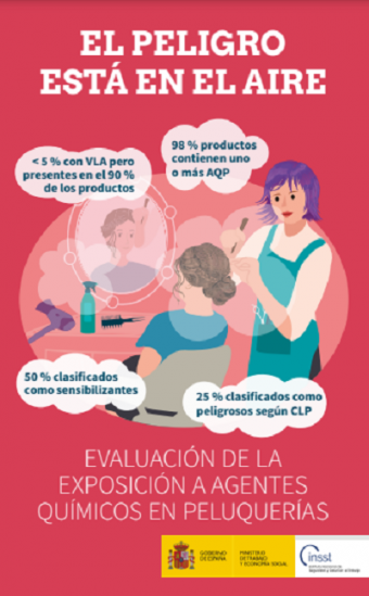 tríptico Insst sobre evaluación peluquerías