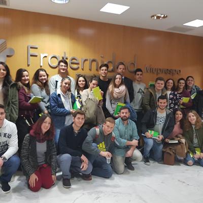 VISITA GUIADA DE LOS ALUMNOS DE LA UNIVERSIDAD DE MÁLAGA A LA DIRECCIÓN PROVINCIAL DE FRATERNIDAD-MUPRESPA