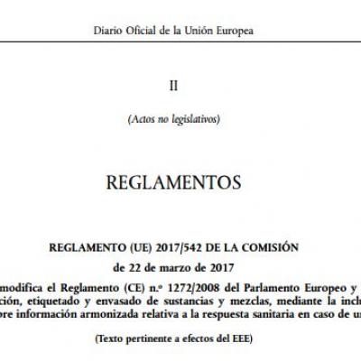 Reglamento UE 2017/542