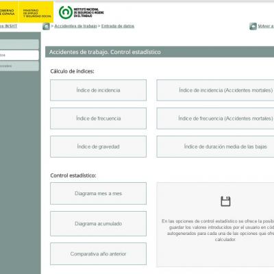Entrada de datos para el cálculo de los índices de siniestralidad