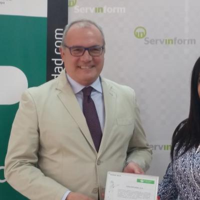 Fraternidad-Muprespa entrega en Sevilla el Bonus 2014 a la empresa SERVINFORM, S.A.