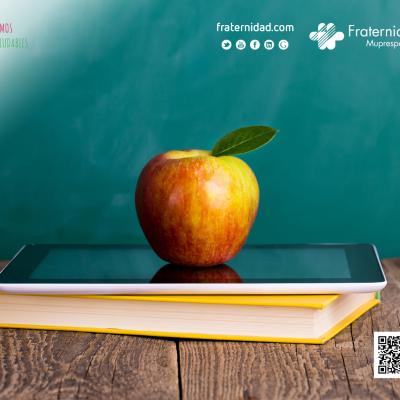 Salvapantallas Empresa Saludable Fraternidad-Muprespa - Manzana + Tablet