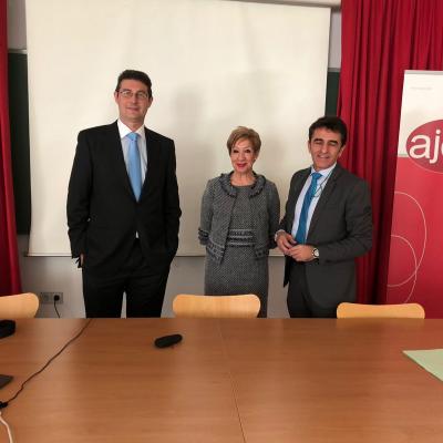 Emili Ciudad, Jose Luis Agudo y Rafael Matheu de Fraternidad.Muprespa